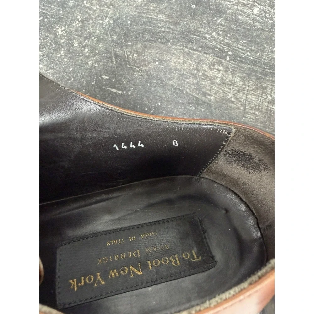To Boot New York Men's 8 US Brown Leather Dress Shoes Double Monk Strap